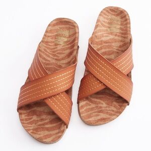 Billabong Bella Vista Manebi Animal Print Vegan-Friendly Suede Sandals